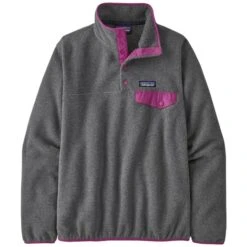 PATAGONIA W'S LW SYNCH SNAP-T P/O NICKEL W/AMARANTH PINK 23