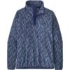 PATAGONIA W'S MICRO D SNAP-T P/O CLIMBING TREES IKAT SOUND BLUE 23 -Winter Sportswear 9 110609 w s micro d snap t p o climbing trees ikat sound blue 26020 ctso 01