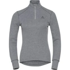 ODLO ACTIVE WARM ECO BL TOP TURTLE NECK L/S HALF ZIP W ODLO STEEL GREY MELANGE 23
