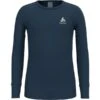 ODLO ACTIVE WARM ECO KIDS BL TOP CREW NECK L/S BLUE WING TEAL 23