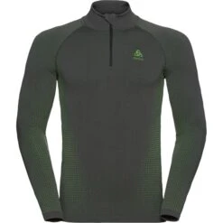 ODLO PERFORMANCE WARM ECO BL TOP TURTLE NECK L/S HALF ZIP ODLO GRAPHITE GREY/LOUNGE LIZARD 23