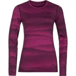 ODLO BL TOP CREW NECK L/S WHISTLER ECO W FESTIVAL FUCHSIA/BLACK 23