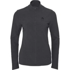 ODLO ROY MIDLAYER 1/2 ZIP W SHALE GREY/BLK STRIPES 23