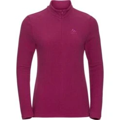 ODLO ROY MIDLAYER 1/2 ZIP W FESTIVAL FUCHSIA/RASPBERRY FUDGE 23