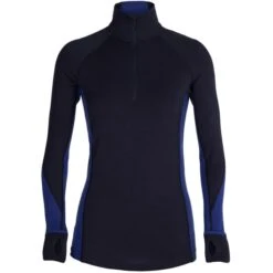 ICEBREAKER 260 ZONE LS HALF ZIP W MIDNIGHT NAVY/ROYAL NAVY
