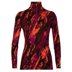 ICEBREAKER 250 VERTEX LS HALF ZIP SEDIMENTARY W CHERRY/FLS 23