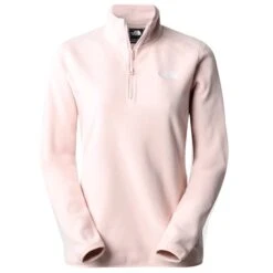 THE NORTH FACE W 100 GLACIER 1/4 ZIP PINK MOSS 23