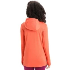 ICEBREAKER MERINO W QUANTUM III LS ZIP HOOD VIBRANT EARTH/PURPLE GAZE/CB 23 -Winter Sportswear 9 124956 ib0a59jw824 04
