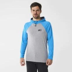 MILLET RED WALL LIGHT HOODIE M H GREY/METHYL BLUE 23 -Winter Sportswear 9 127021 miv8542 9780 03