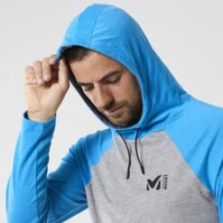 MILLET RED WALL LIGHT HOODIE M H GREY/METHYL BLUE 23 -Winter Sportswear 9 127021 miv8542 9780 04