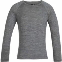 ICEBREAKER KIDS 200 OASIS LS CREWE GRITSTONE HEATHER 23