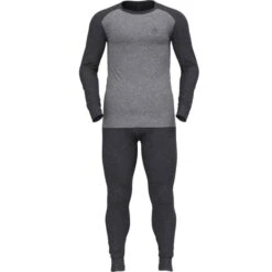 ODLO ACTIVE WARM ECO SPECIAL SET DARK GREY MELANGE/GREY MELANGE 23