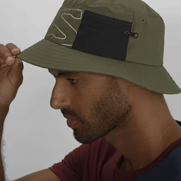 SALOMON CLASSIC BUCKET HAT OLIVE NIGHT/BLACK 22 4 SALOMON CLASSIC BUCKET HAT OLIVE NIGHT/BLACK 22 - Image 2
