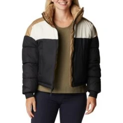 COLUMBIA PIKE LAKE CROPPED JACKET W BLACK/CHALK/BEACH 22 -Winter Sportswear 9 102756 pike lake cropped jacket w black chalk beach 1955223 011 03
