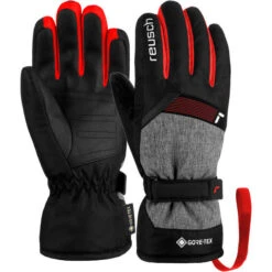 REUSCH FLASH GORE-TEX JR BLCK/BLCK MEL/FIRE RED 23