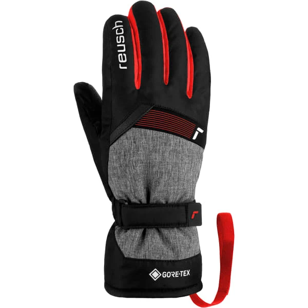 REUSCH FLASH GORE-TEX JR BLCK/BLCK MEL/FIRE RED 23 4 REUSCH FLASH GORE-TEX JR BLCK/BLCK MEL/FIRE RED 23 - Image 2
