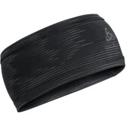 ODLO POLYKNIT LIGHT ECO PRINT HEADBAND BLACK REFELCTIVE 23