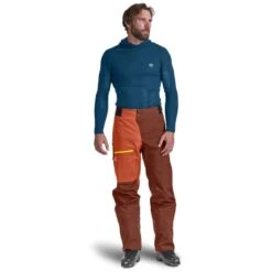 ORTOVOX 3L ORTLER PANTS M CLAY ORANGE 23 -Winter Sportswear 9 114315 3l ortler pants m clay orange 70718 co 05