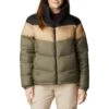 COLUMBIA PUFFECT COLOR BLOCKED JKT W STONE GREEN BE 23 -Winter Sportswear 9 117039 1955101 398 01