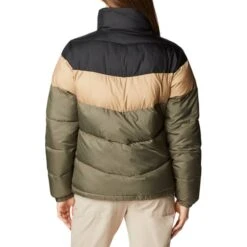 COLUMBIA PUFFECT COLOR BLOCKED JKT W STONE GREEN BE 23 -Winter Sportswear 9 117039 1955101 398 05