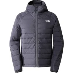 THE NORTH FACE M BELLEVIEW STRETCH DOWN HOODIE VANADIS GREY 23